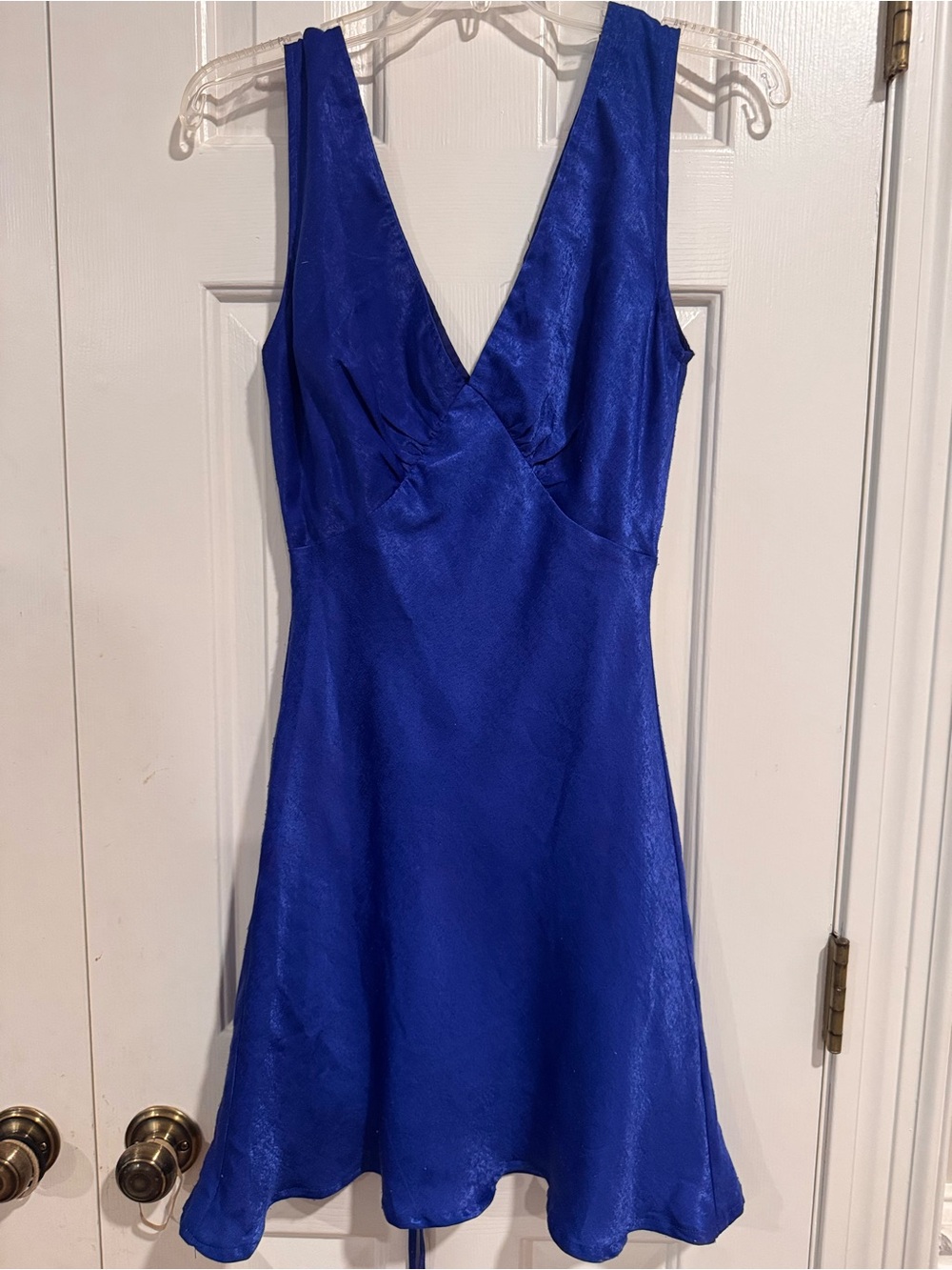 Peppermayo Cobalt Blue Satin Mini Dress – Size 6